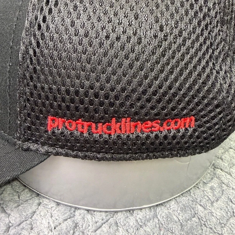 Ivory Headwear Pro Truck Lines Black Mesh Trucker Hat Style 1200 Cap